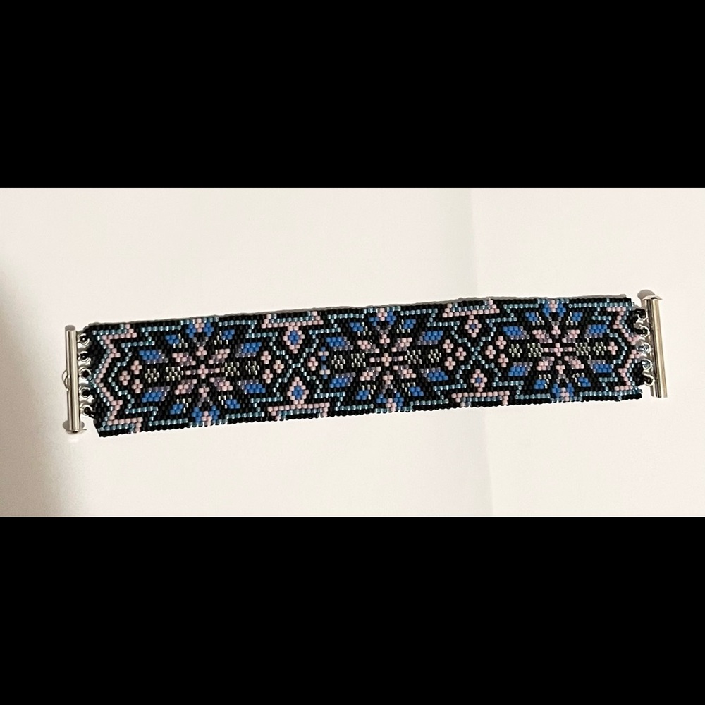 Handmade beaded peyote bracelet